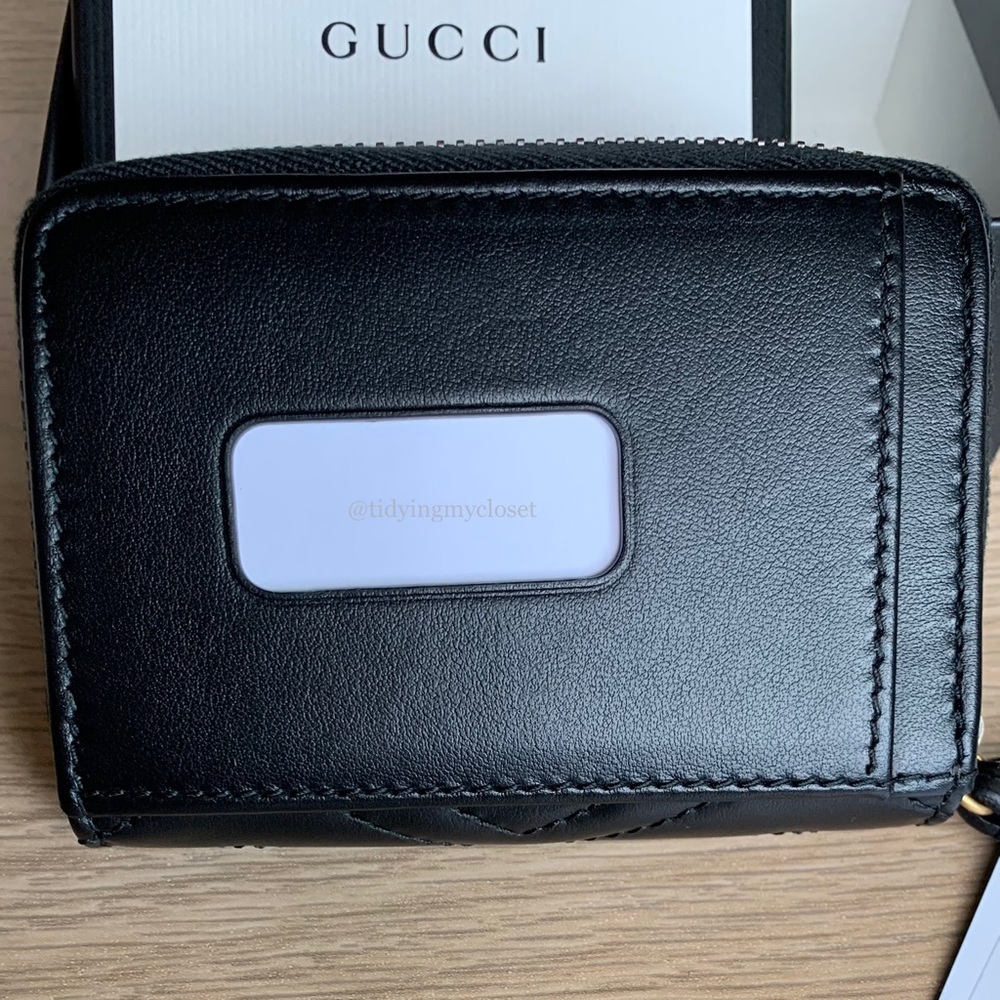 *SOLD* NWT Gucci GG Marmont Black Matelasse Mini Quilted Accordion Zip Wallet - Picture 5 of 17